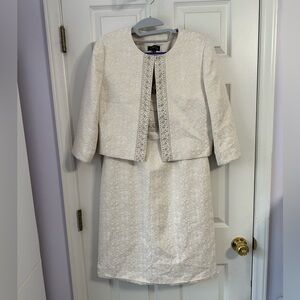 Tahari ASL Beaded Dress Suit